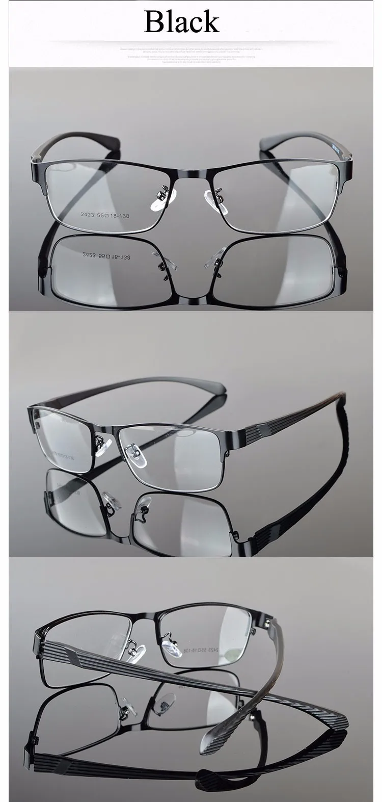 Новые Морден из нержавеющей стали ОТличные очки для мужчин 2423 оправа для установки линз по рецепту модная оптическая рамка для очков