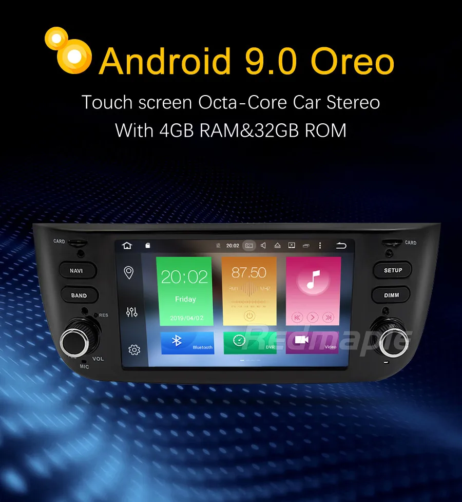 Perfect Android 9.0 Car Radio GPS Navigation Multimedia Stereo For Fiat Grande Punto Linea 2012-2017 DVD Player Auto RDS Audio Headunit 2