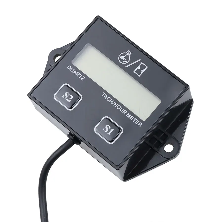 

LCD Digital Tach Hour Meter Tachometer for Outboard Motor Lawn Mower Motocross motorcycle marine chainsaw pit bike