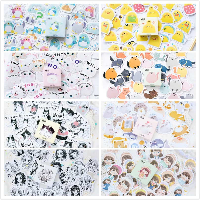 40 шт./компл. Kawaii 2018 новая наклейка в упаковке размещена виде милых женских