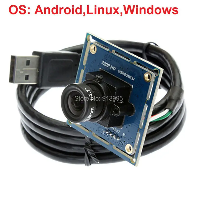 HD 720p OV9712 Mjpeg /YUY2 2.1mm wide angle lens uvc micro mini machine vision cmos usb camera module for Andriod