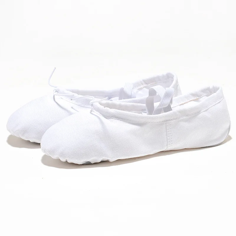 USHINE EU22-45 Cloth Head Yoga Slippers Teacher Gym Indoor Exercise Canvas Ballet Dance Shoes Children Kids Girls Woman dance shoes