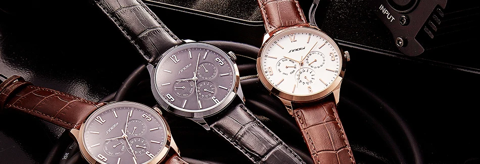 Reloj SINOBI, тонкие кварцевые наручные часы, кожаный браслет, мужские часы, топ кэжуал, Geneva, мужские наручные часы, наручные часы, relogio masculino