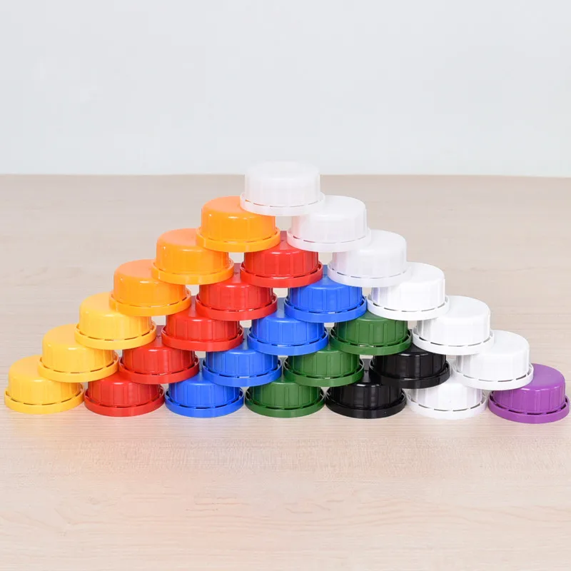 

50PCS/set Plastic bottle anti-theft cover with 38mm Aluminum foil gasket inside 250ml 500ml 1000ml plastic bottle cap