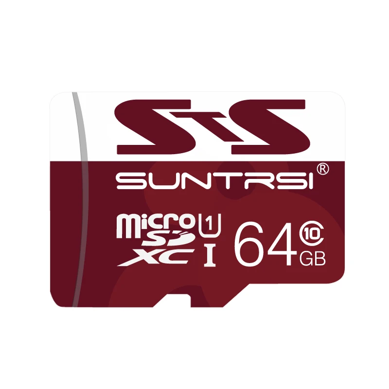 Suntrsi Micro SD карта 256 ГБ 128 Гб карта памяти высокая скорость класс 10 64 ГБ 32 ГБ Full HD Смарт-карта TF карта для смартфонов - Емкость: 64G up to 80MBs