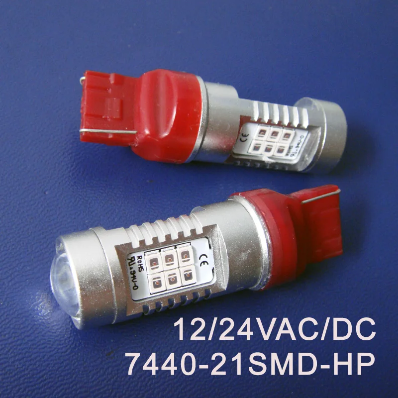 

High quality 12/24V 10W T20 7440 Car Led Bulbs Lights Lamps Auto W21W Led Rear Turn Light Reverse Lamp free shipping 20pcs/lot