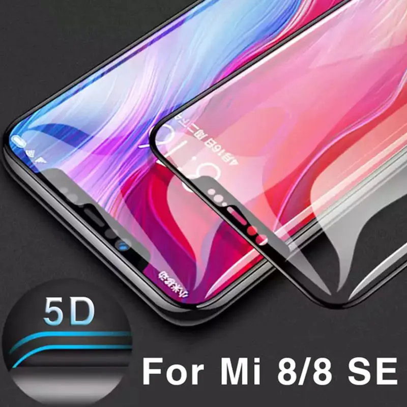 5D чехол из закаленного стекла для Xiaomi mi 8, защитная пленка, полное покрытие для Ksio mi Xio mi Xia mi 8 lite pro 8 lite 8por 8 светильник