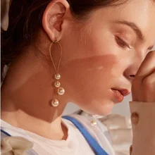 Элегантные женские длинные серьги-флетоки, cz жемчуг, очаровательные серьги-цепочки из змеиной кожи, серьги с кисточками, свадебные украшения