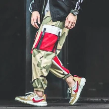 Для мужчин Jogger камуфляж лето-осень в стиле «хип-хоп» впитывает пот и Штаны Мода Harajuku городской Jogger Повседневное штаны с эластичной резинкой на талии в уличном стиле