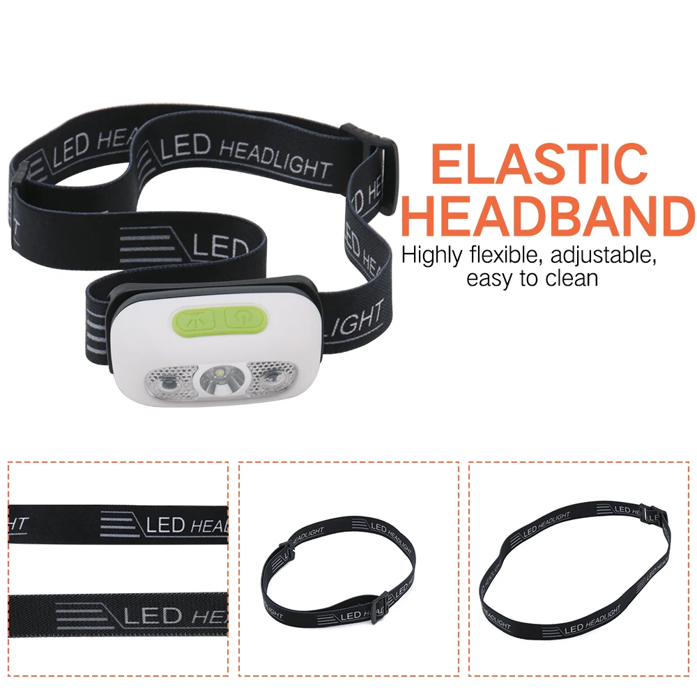 Boruit Mini B6 sensor headlight Induction usb rechargeable Headlamp  (14)
