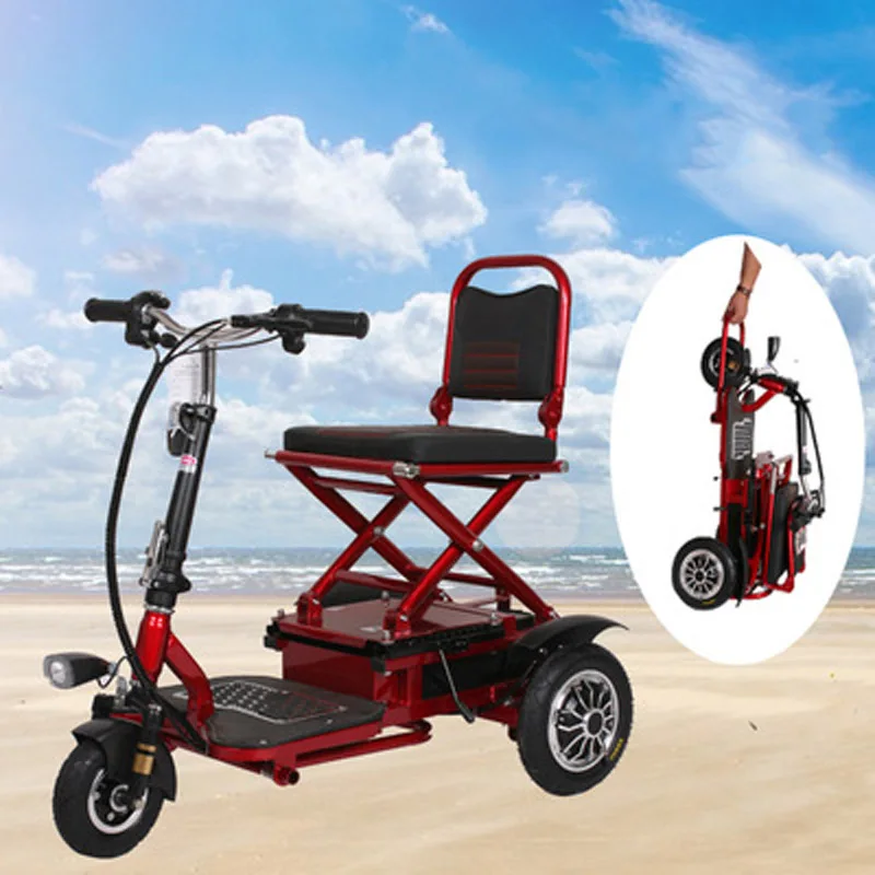 Tricycle électrique Pliant Batterie Au Lithium Légère Mobilité Roues
