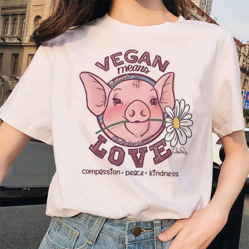 Vegan Harajuku, женская футболка, Ullzang Kawaii, милый летний женский топ с принтом в виде пчелы, 90 s, мультяшная футболка, модные футболки с графикой