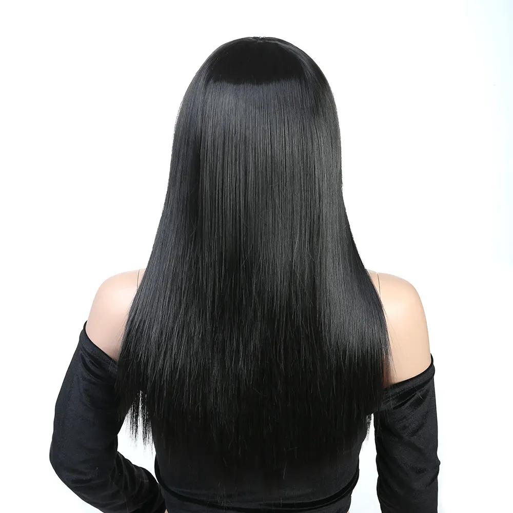 Rode Pruik 22 Inch Long Wig With Bangs For Black Women Heat Resistant Ladies Wigs Cosplay Straight Wig Synthetic Hair Extension Rode Pruik 22 Inch Long Wig With Bangs For Black Women Heat Resistant Ladies Wigs Cosplay Straight Wig Synthetic Hair Extension