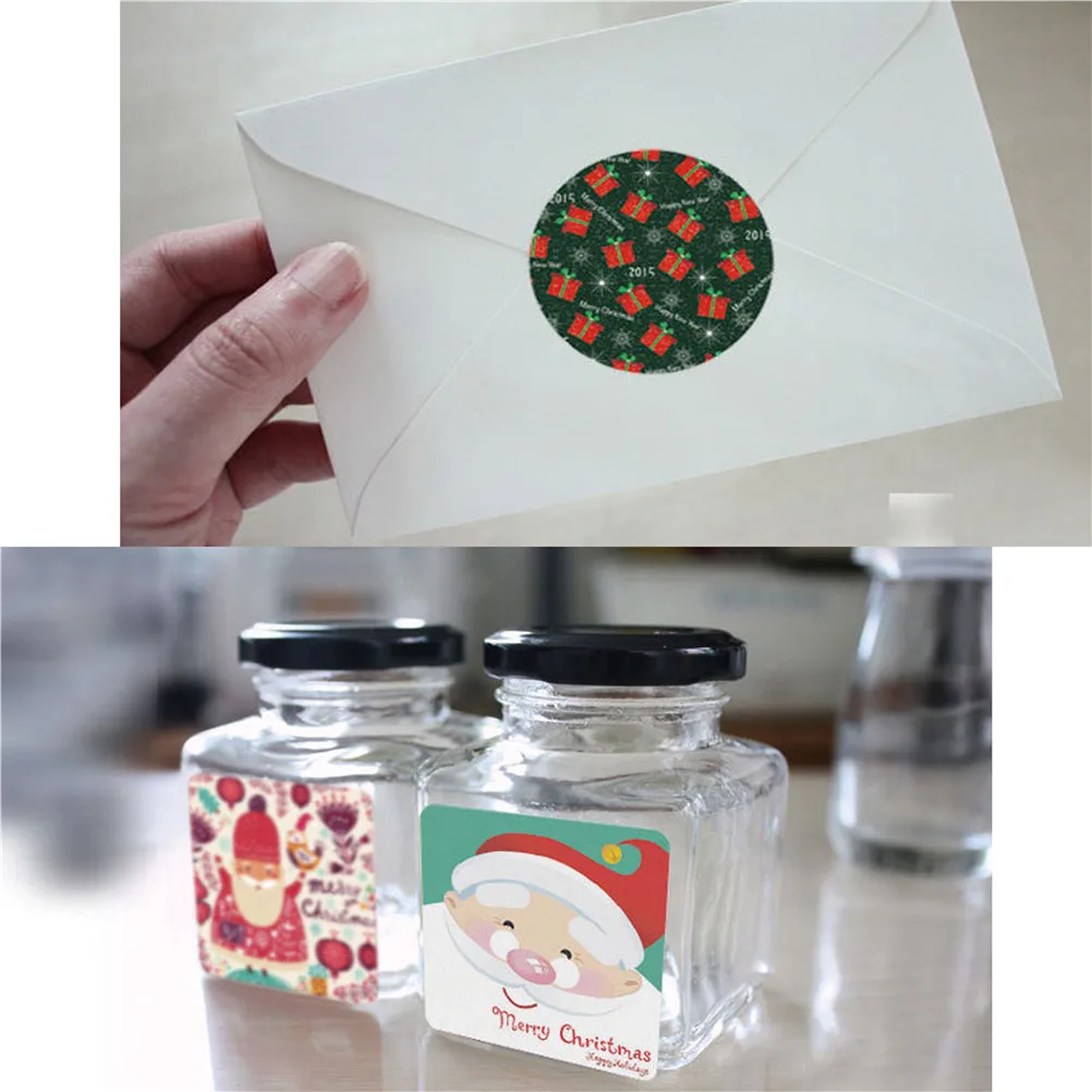 

38pcs multi color candy dessert box sticker Christmas decoration gift packing sealing paster stickers Christmas party favors