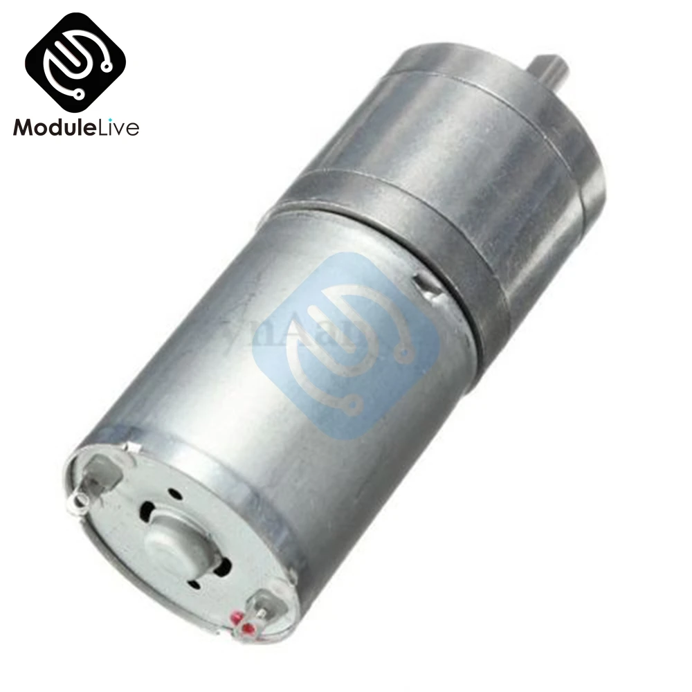 Мотор редуктор скорости мотор электрический 12V DC 60RPM Мощный крутящий момент 25 мм