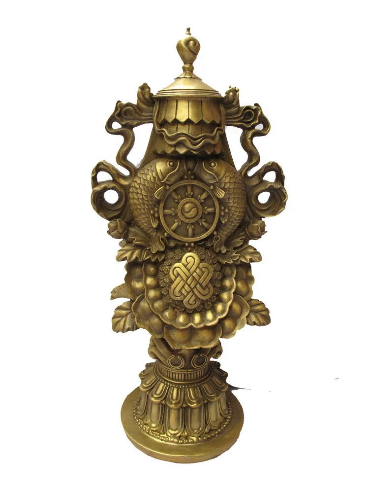 

Carving Work of Art Bronze art religious articles copper lucky eight treasures instruments antique crafts decoration