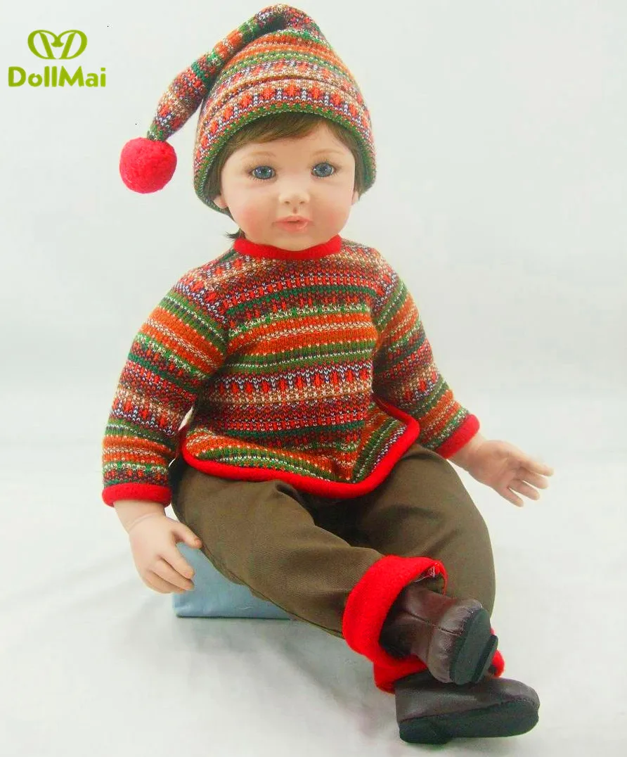 

Reborn doll baby real 60cm bebe Silicone Reborn boy dolls Toy 24inch newborn baby alive Doll Birthday Gift oyuncak bebek