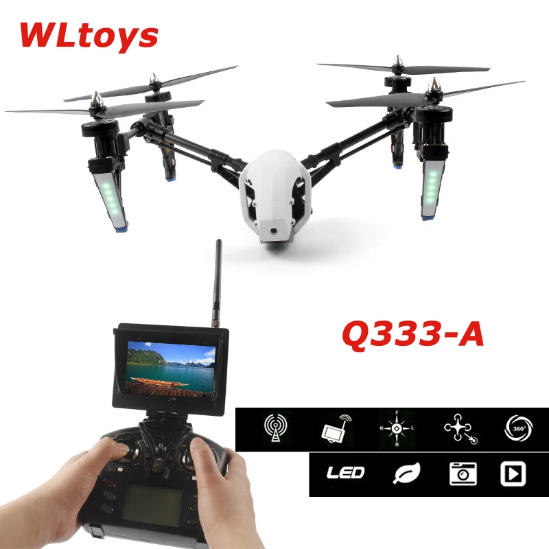 Thiết bị nghe nhìn: Flycam Wltoys Q333A - HD truyền hình ảnh trực tiếp qua màn hình LCD WlToys-Q333-A-Q333A-5-8G-4CH-font-b-Transformer-b-font-One-Key-return-Headless