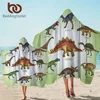 BeddingOutlet Dinosaur Hooded Towel for Kids Jurassic Microfiber Bath Towel With Hood Cartoon Boys Wearable Travel Beach Towel 1