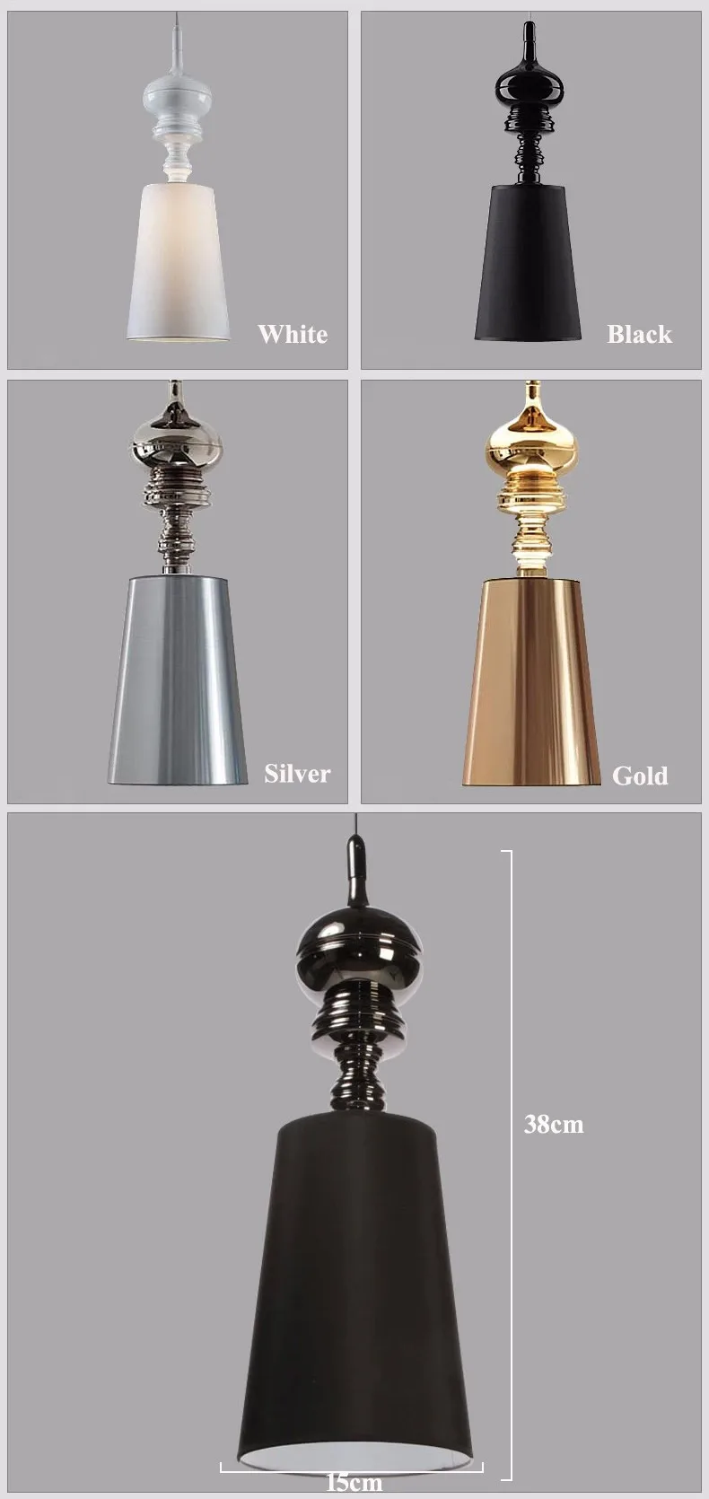 Single Head Pendant Lamps Dining Room Pendant Lights White /Black /Gold /Silver Spain Jaime Hayon Design Metalarte Josephine island pendant lights