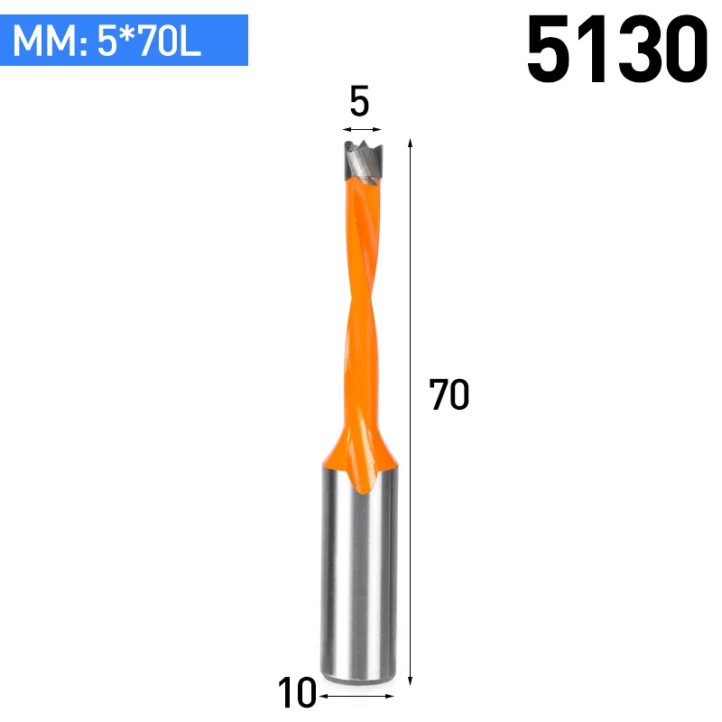 HUHAO 1 шт. обновление Dia. 4 мм-15 мм биты для сверла для деревообработки 70 мм оверлочная фреза для карбида дерева Коронная сверлильная головка - Цвет: 5130L