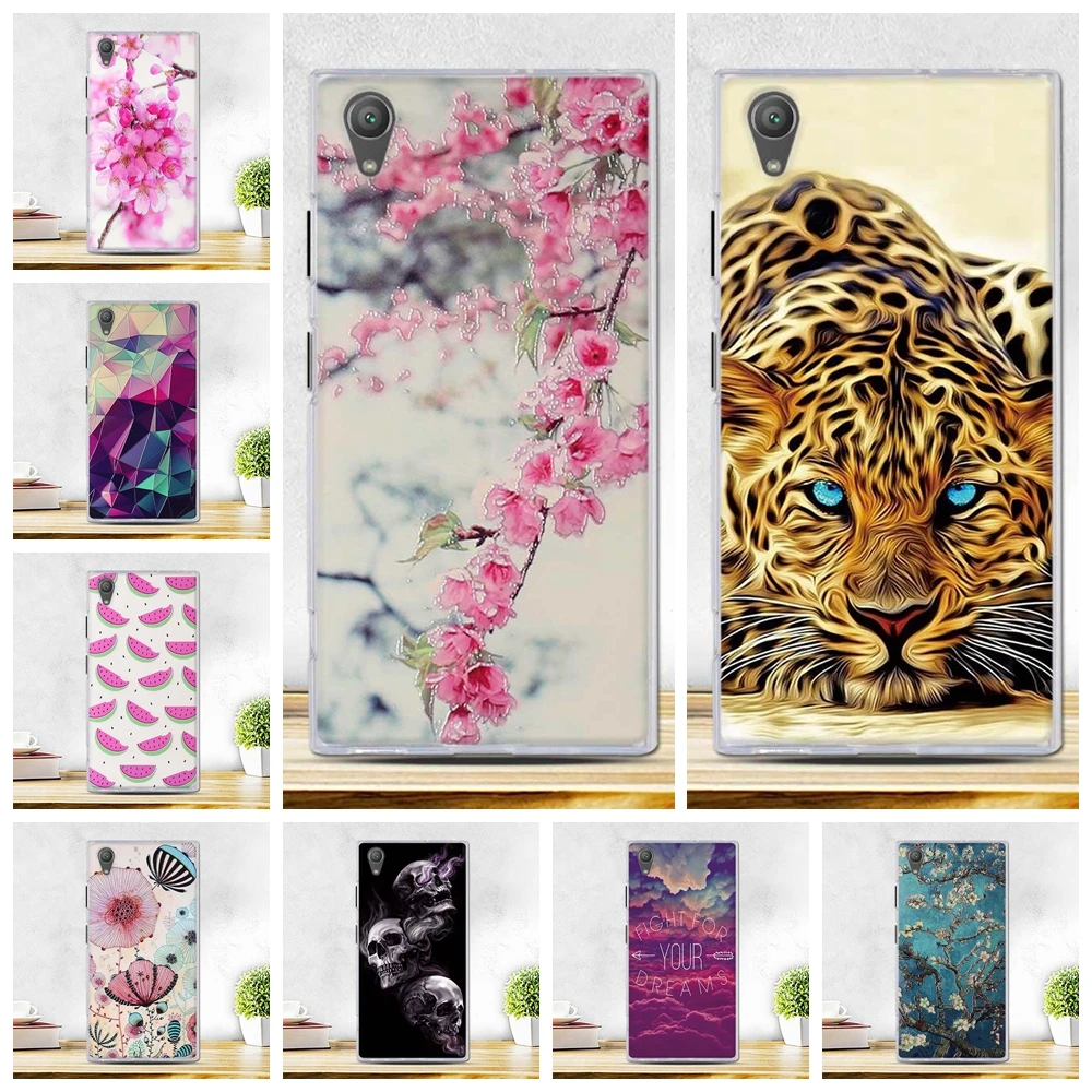 

For Sony Xperia XA1 Plus Case Cartoon Flower Silicone Soft Back Cover For Sony Xperia XA1 Plus Case For Sony XA 1 Plus Cover Bag