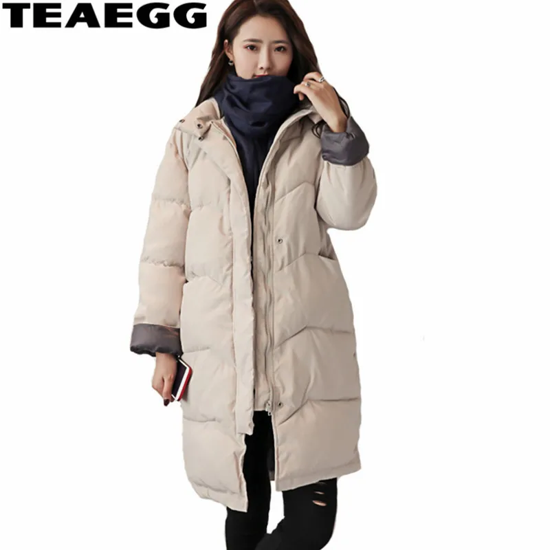 Mi Green Black 2017 Femme Parka Al384 Manteaux Longue Et beige Invierno Mujer Teaegg bean Manteau Vestes Femmes Parkas Vêtements D'hiver Chaud dqHfAT