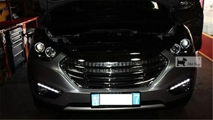 Для hyundai IX35 2010 2011 2012 для вождения DRL дневные ходовые огни реле противотуманных фар светодио дный дневной автомобиль стиль