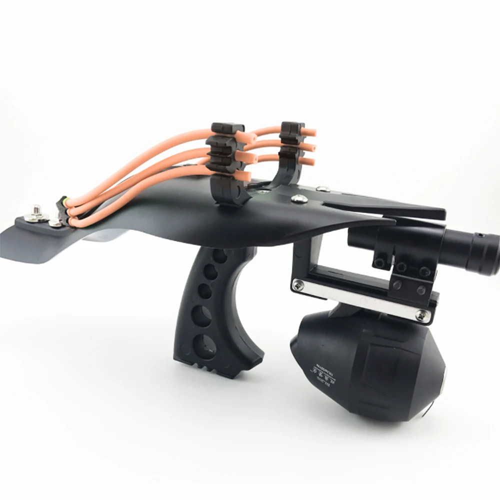 

Adjustable Catapult Bow Fish Shooter Hunter Bow Hunting Shooting Fish Set Stretching Wrist Sling Shot Fishing gear Toys Black
