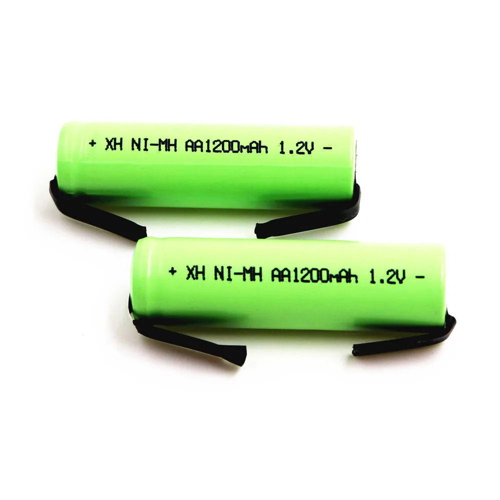 lote AA Аккумуляторная батарея 1200mAh 1,2 V NI MH батарея солдат 14430 с никелевой пластиной электрическая Игла DIY батарея