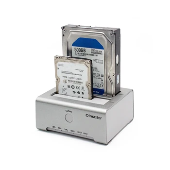 

OImaster Dual Bay HDD Docking Station 2.5/3.5inch SATA Hard Disk Aluminium Alloy Shell Auto-sleeping HDD Docking Station