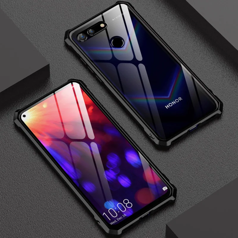 Huawei Honor V20 Роскошный металлический чехол из закаленного стекла для View 20 6 4 дюймов |