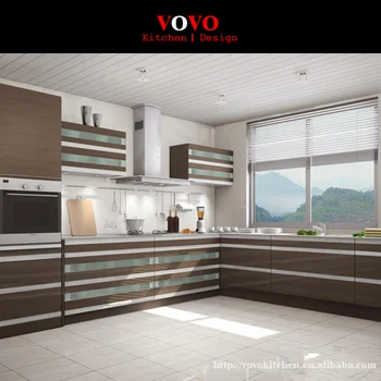 

Modern High Gloss Golden Lacquer Kitchen Cabinet Furniture