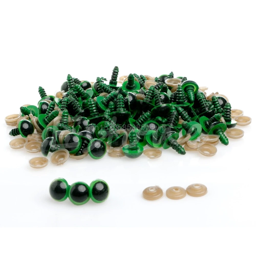 100Pcs/Set 10mm Plastic Safety Eyes For Teddy Bear Doll Animal Puppet Craft