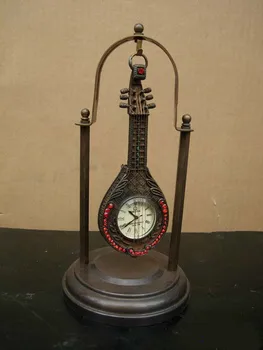 

Copper Chinese antique clock clock mechanical clock in the pipa