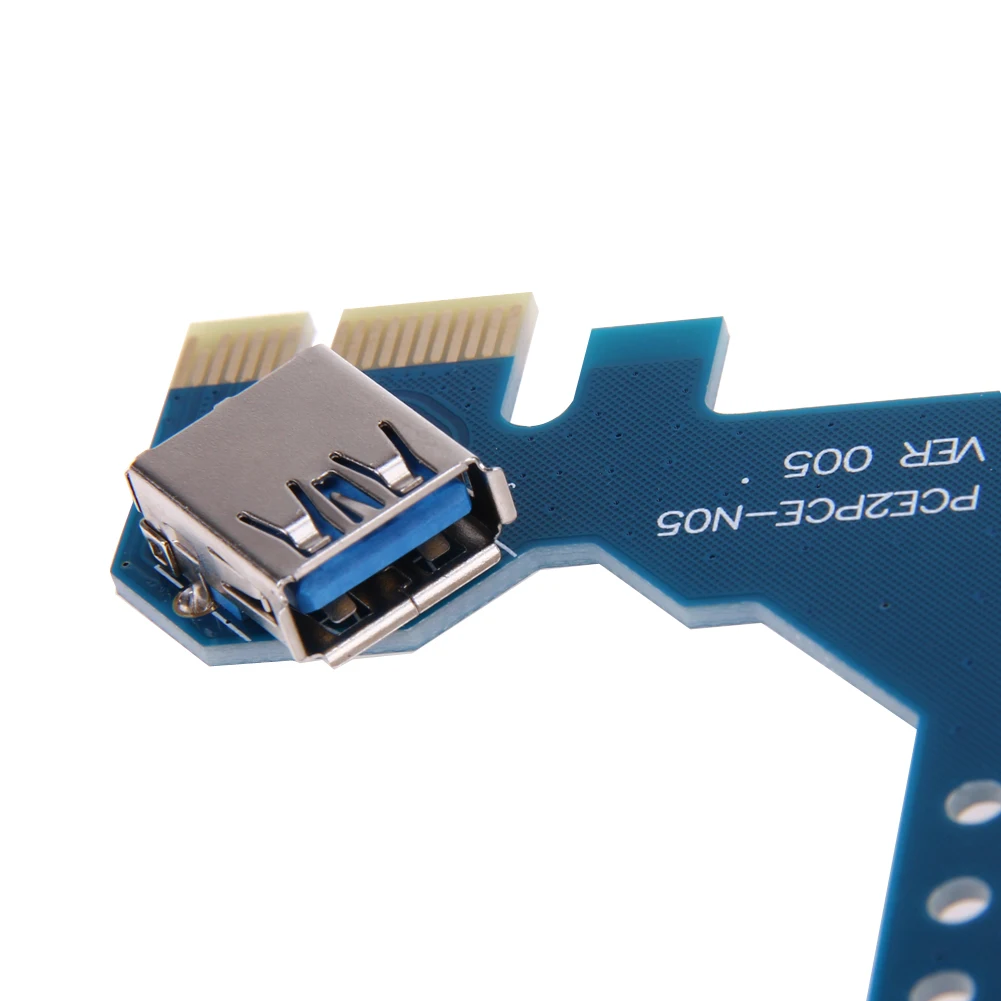 Переходная карта PCIe PCI-E с 1 до 3 разъемами PCI express, 1X разъемами, переходная плата с мультипликатором, переходная карта с концентратором+ 60 см Кабель USB 3,0