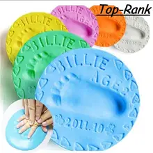 2pcs/lot Baby Care Air Drying Soft Clay Baby Handprint Footprint Imprimt Kid Casting DIY Tool Soft Plasticine Polymer Clay Toys
