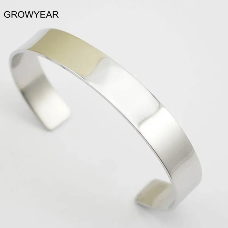 

Wholesale Bulk Unisex Blank Metal Cuff Bangles Bracelets 316L Stainless Steel Plain Shiny Silver Bangles For Men Women
