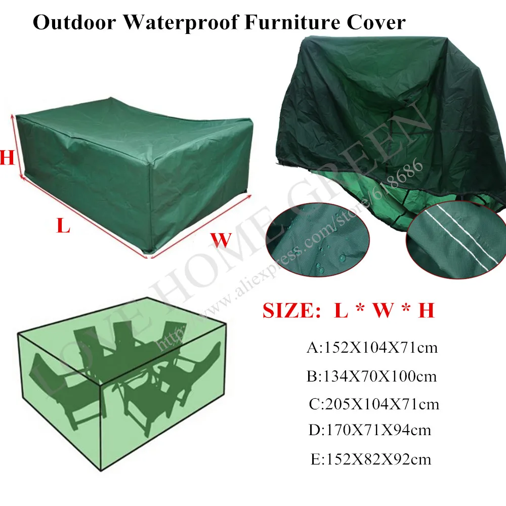 

Waterproof Outdoor Furniture Cover For Patio Set Table Garden Chairs Peva 5 Size AN Hot