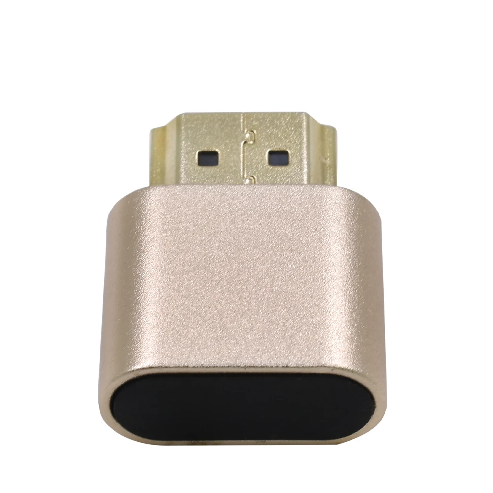 TISHRIC Gold VGA HDMI Emulator Adapter Display Dummy Plug Virtual DDC Edid Support 1920x1080P For Video Card BTC for Mining