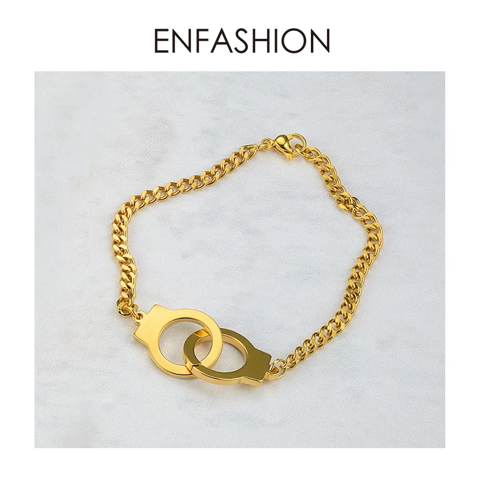 ENFASHION панк наручные браслеты из нержавеющей стали Викинг замок цепь браслет для