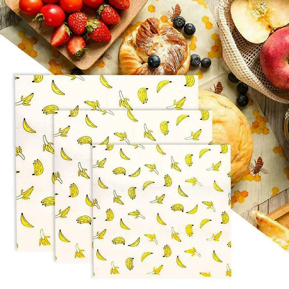 

3 PCS Food Wraps Sets Small Medium and Large Food Covers Reusable Eco-Friendly Washable Food Wraps Zero Waste