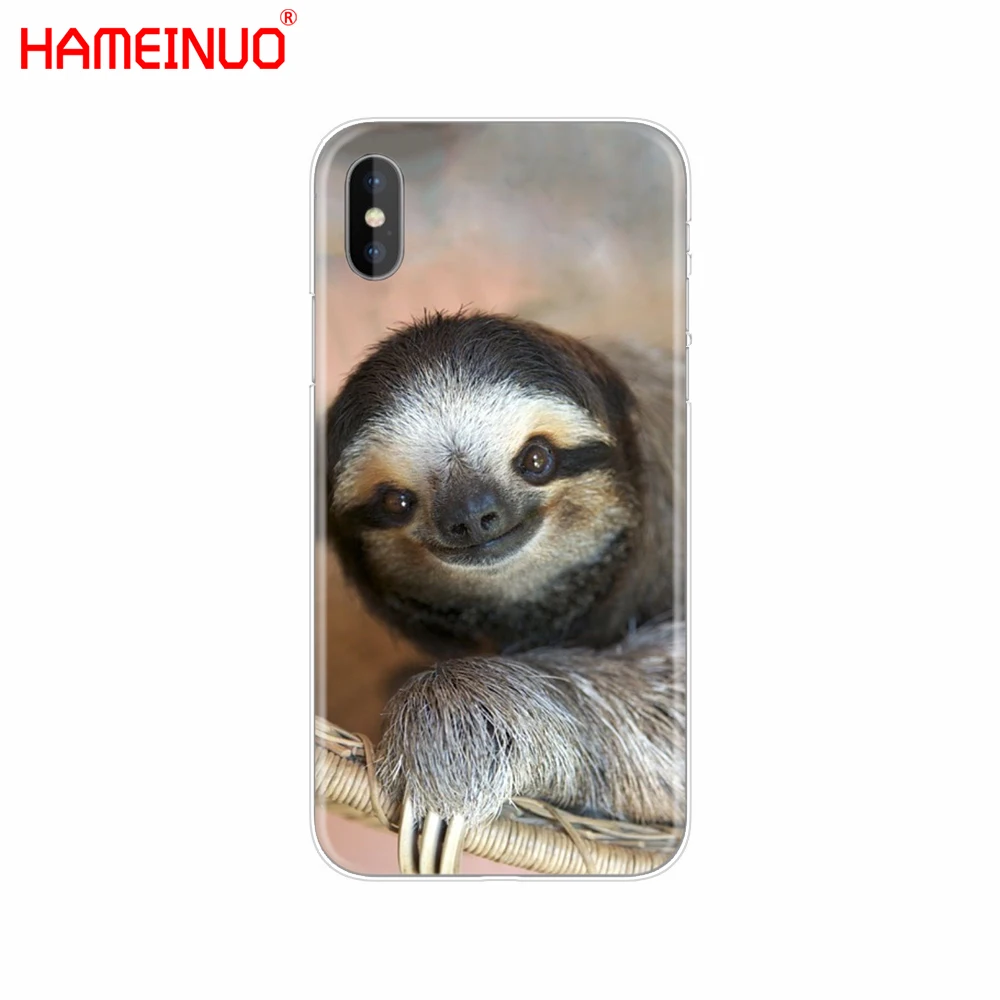 Hameinuo кофеином лень животных сотового телефона чехол для iPhone X 8 7 6 4 4S 5 5S SE 5C 6S плюс - Цвет: 40158