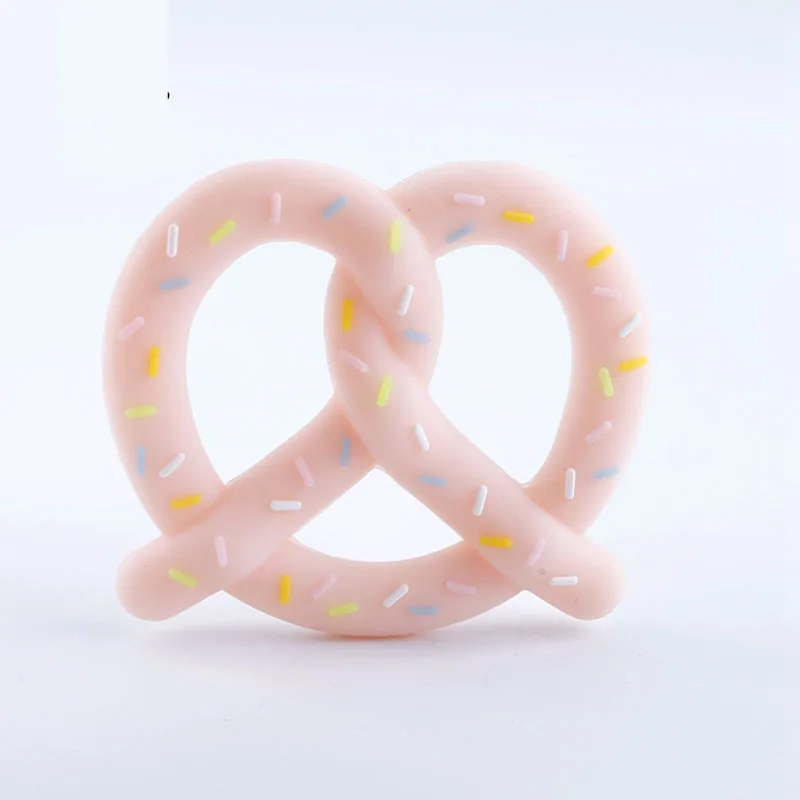 Pink Bread Stick Силиконовые Прорезыватели для зубов без бисфенола, миниатюрный стержень, сделай сам, Прорезыватель для зубов, ожерелье, подарок для ребенка, Мультяшные животные, прорезыватель, давайте сделаем 1 шт - Цвет: Pink Bread Stick