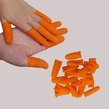 100/600 шт Защитный пальца прочный латексные напальчники aantislip защитные рабочие х/б перчатки для мела Электронные Резиновые напальчники ZT003