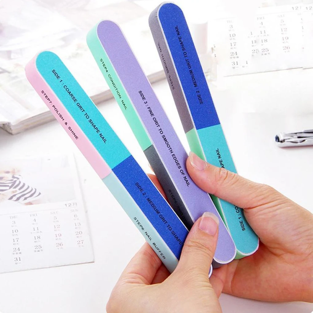 

3pcs Multi-sided Nail File Set Nail Polished Gel Sponge Nail Files Sand Bars Manicure Tools Nail Art Tools