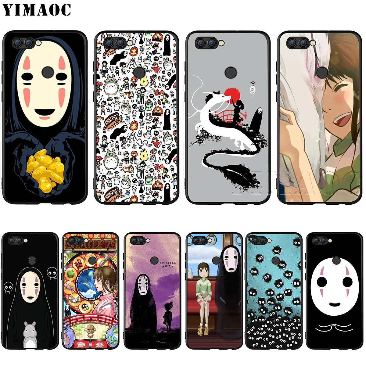 

YIMAOC Spirited Away No Face Case for Huawei Mate 30 20 Honor Y7 7a 7c 8c 8x 9 10 Nova 3i 3 Lite Pro Y6 2018 P30 P smart