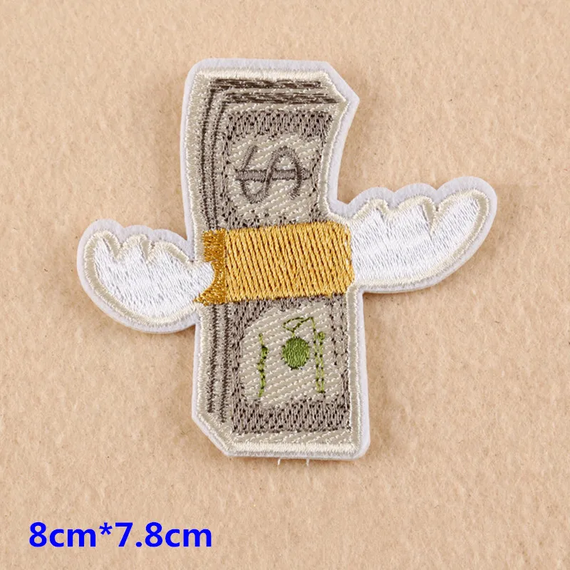NEW Fashion Money Dollar Patch Embroidered Iron On Patches Applique