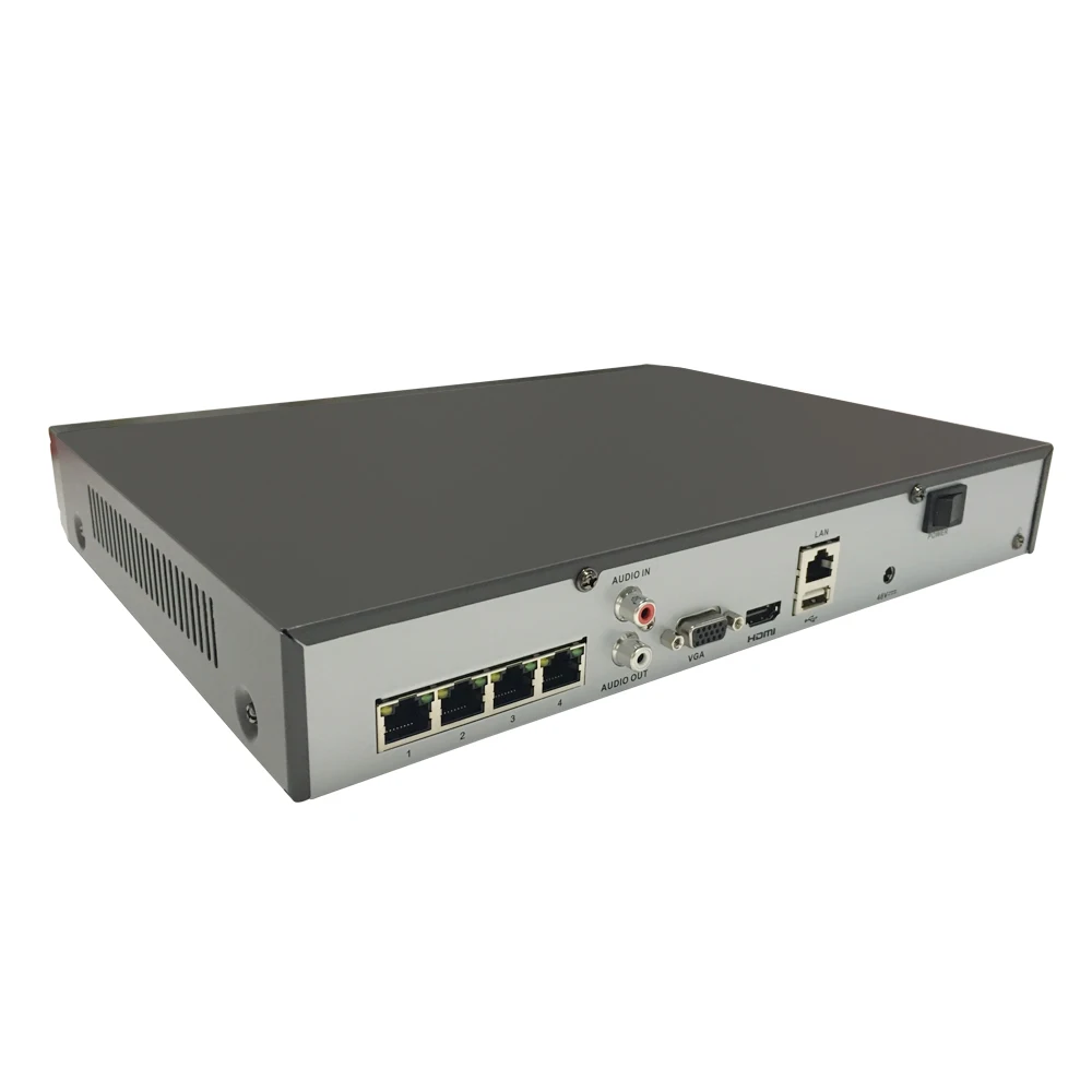 Hik оригинальный английский 4CH PoE NVR DS 7604NI K1/4 P 4 канальный встроенный Plug Play 4K с