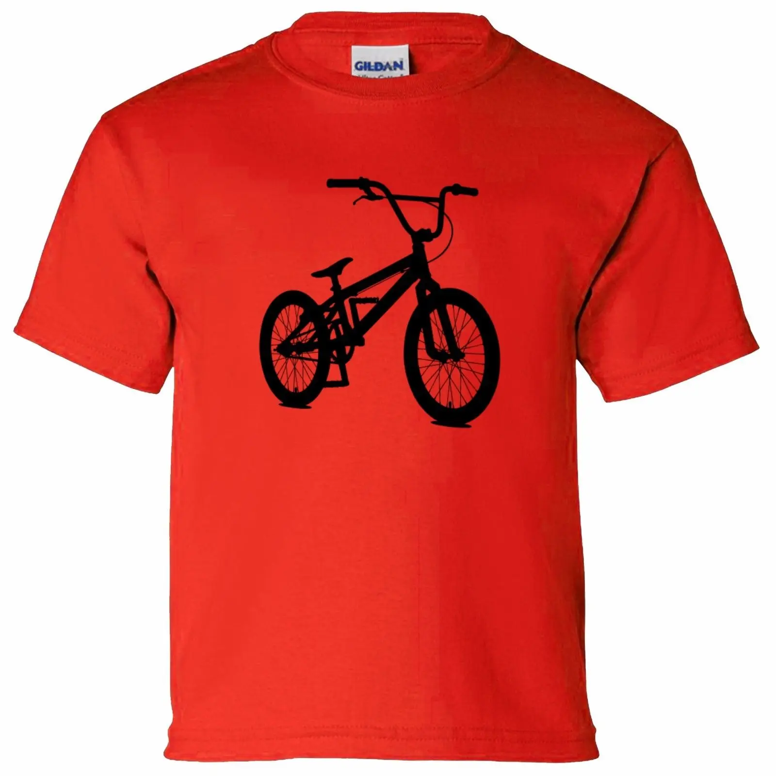 

BMX SILHOUETTE BOYS GIRLS T SHIRT STUNT BICYCLE CYCLE FREESTYLE KIDS 100% Cotton Short Sleeve O-Neck Tops Tee Shirts